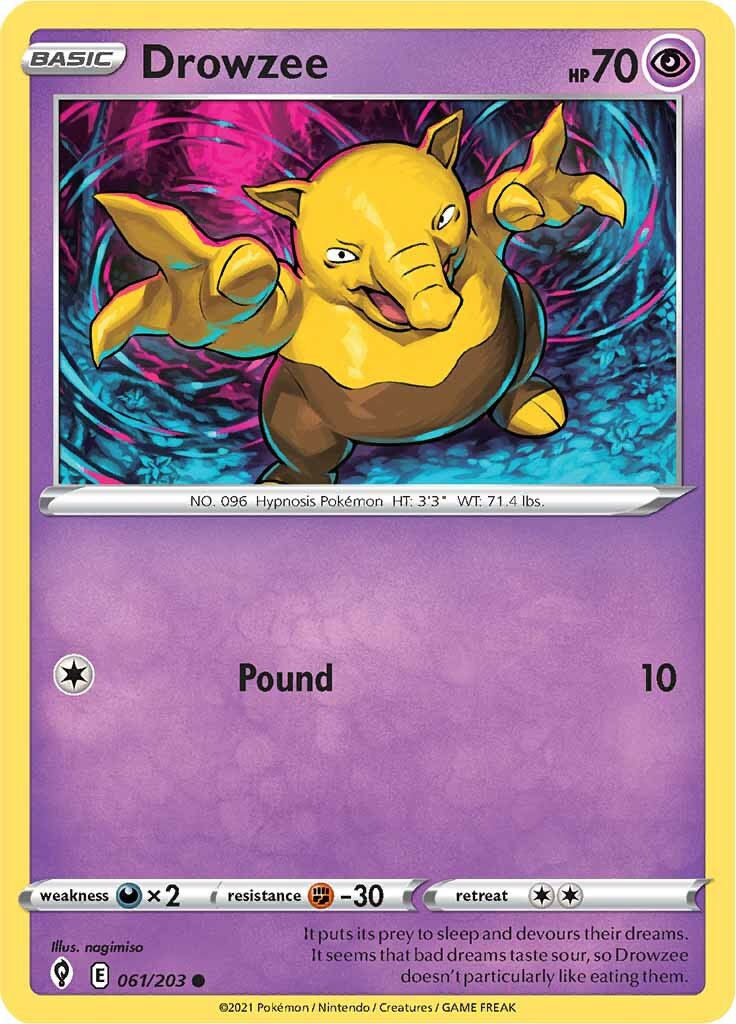 Drowzee (061/203) [Sword & Shield: Evolving Skies] - Destination Retro