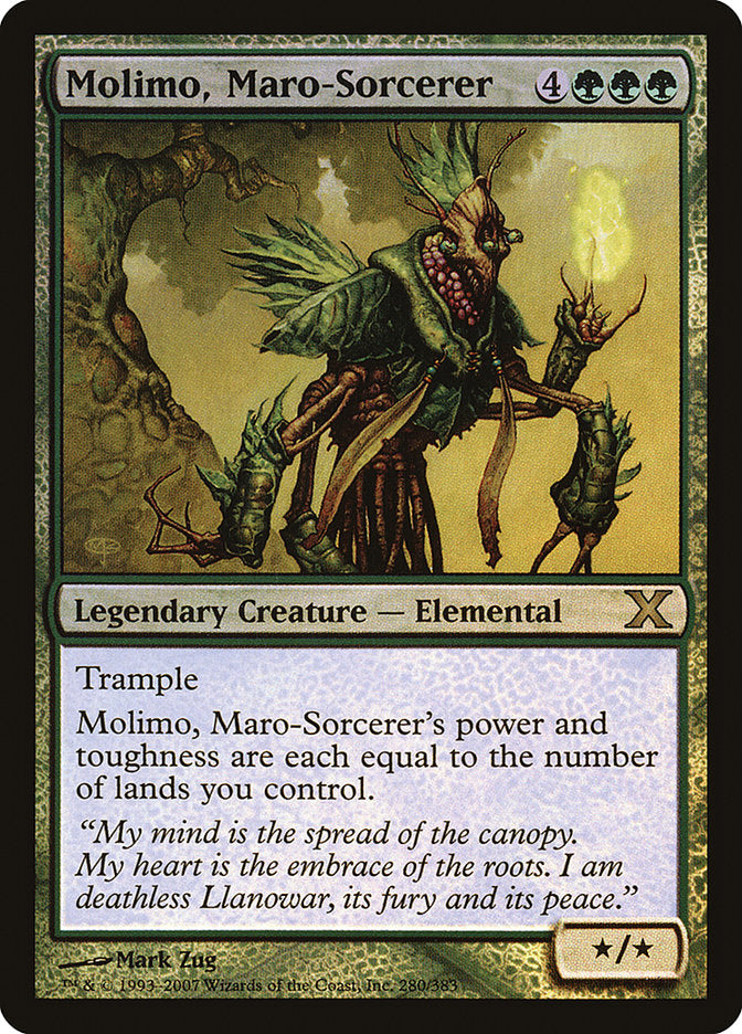 Molimo, Maro-Sorcerer (Premium Foil) [Tenth Edition] - Destination Retro