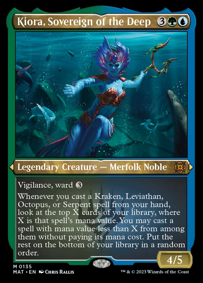 Kiora, Sovereign of the Deep (Foil Etched) [March of the Machine: The Aftermath] - Destination Retro