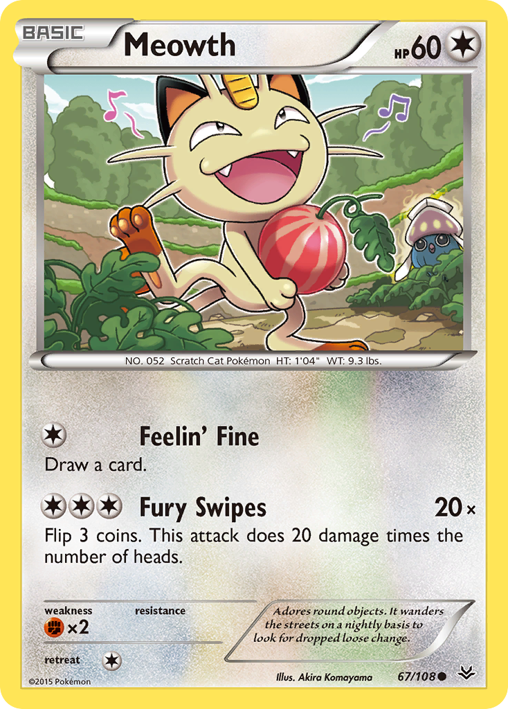 Meowth (67/108) [XY: Roaring Skies] - Destination Retro