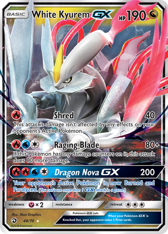 White Kyurem GX (48/70) [Sun & Moon: Dragon Majesty] - Destination Retro