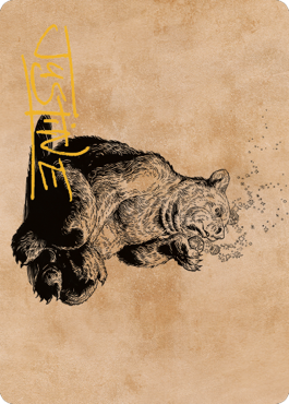 Wilson, Refined Grizzly Art Card (Gold-Stamped Signature) [Commander Legends: Battle for Baldur's Gate Art Series] - Destination Retro