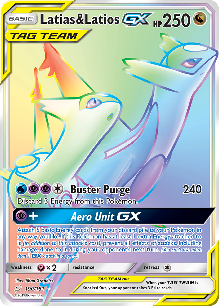Latias & Latios GX (190/181) [Sun & Moon: Team Up] - Destination Retro