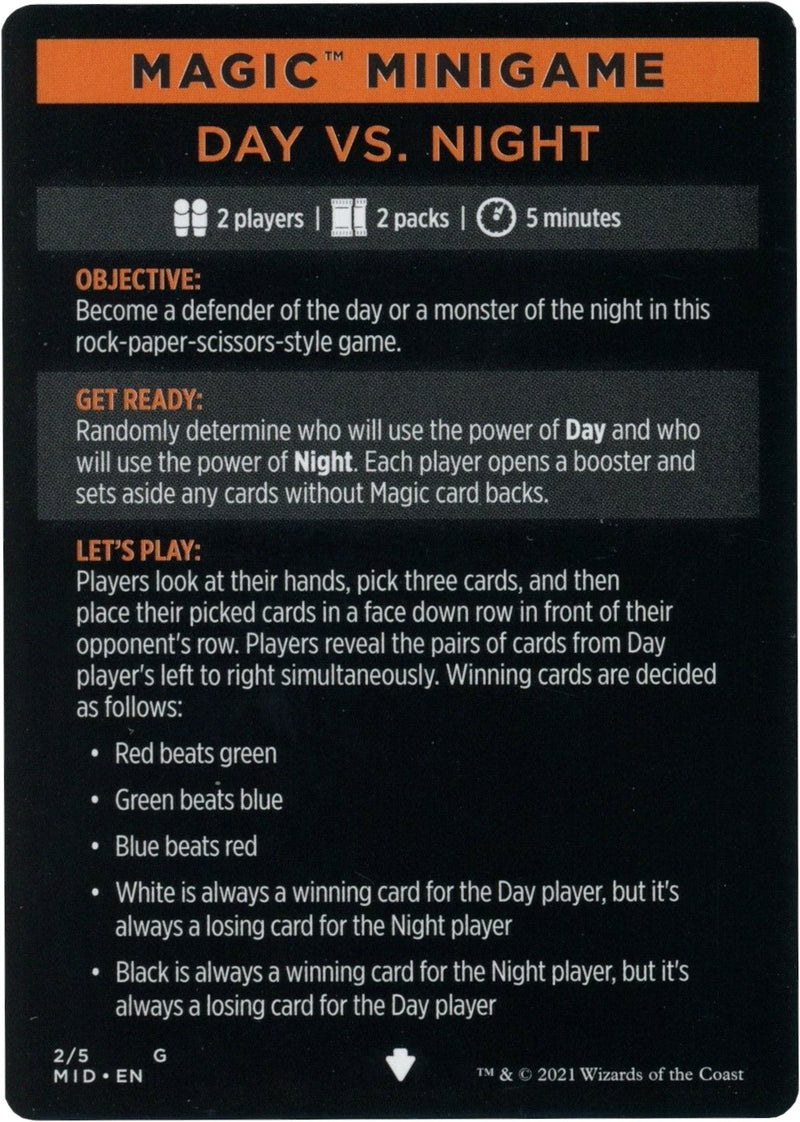 Day Vs. Night (Magic Minigame) [Innistrad: Midnight Hunt Minigame] - Destination Retro