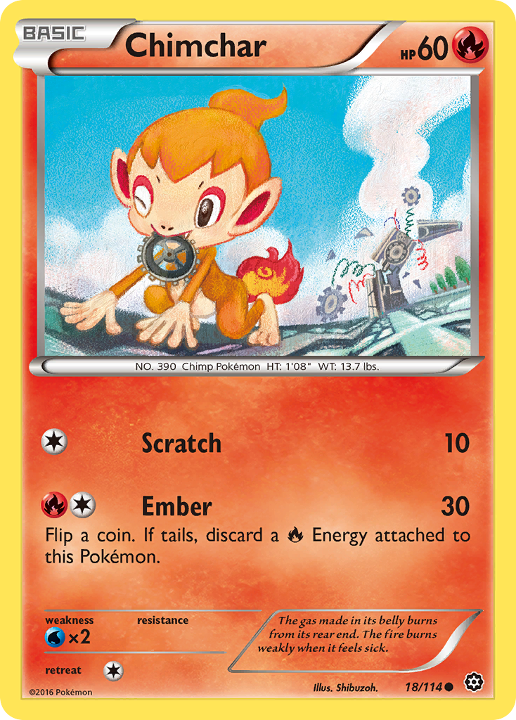 Chimchar (18/114) [XY: Steam Siege] - Destination Retro