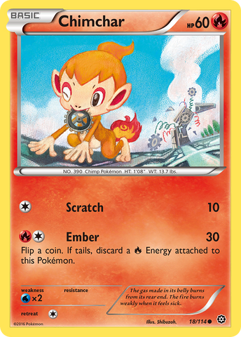 Chimchar (18/114) [XY: Steam Siege] - Destination Retro