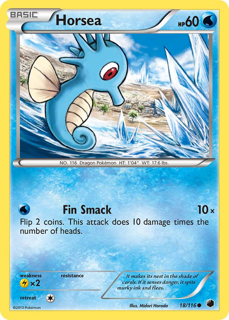 Horsea (18/116) [Black & White: Plasma Freeze] - Destination Retro