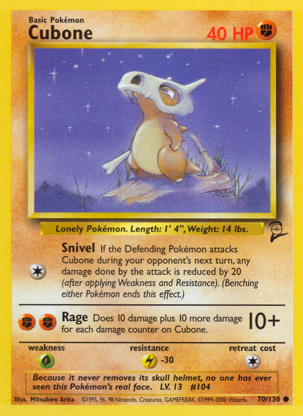 Cubone (70/130) [Base Set 2] - Destination Retro