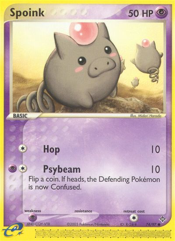 Spoink (74/97) [EX: Dragon] - Destination Retro