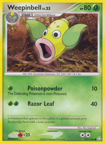 Weepinbell (127/146) [Diamond & Pearl: Legends Awakened] - Destination Retro