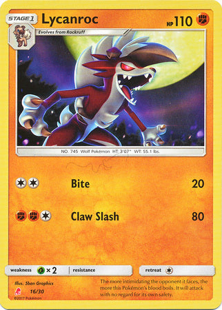 Lycanroc (16/30) [Sun & Moon: Trainer Kit - Lycanroc & Alolan Raichu] - Destination Retro