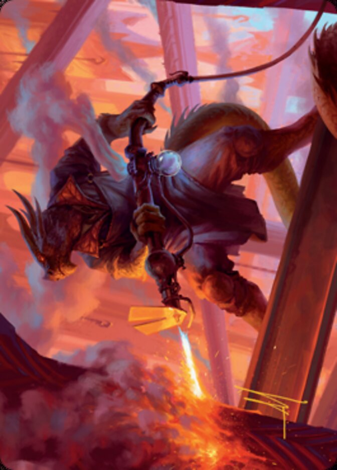 Plasma Jockey Art Card (Gold-Stamped Signature) [Streets of New Capenna Art Series] - Destination Retro