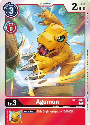 Agumon [ST1-03] (ST-11 Special Entry Pack) [Starter Deck: Gaia Red Promos] - Destination Retro