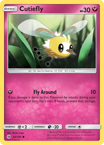 Cutiefly (92/149) [Sun & Moon: Base Set] - Destination Retro