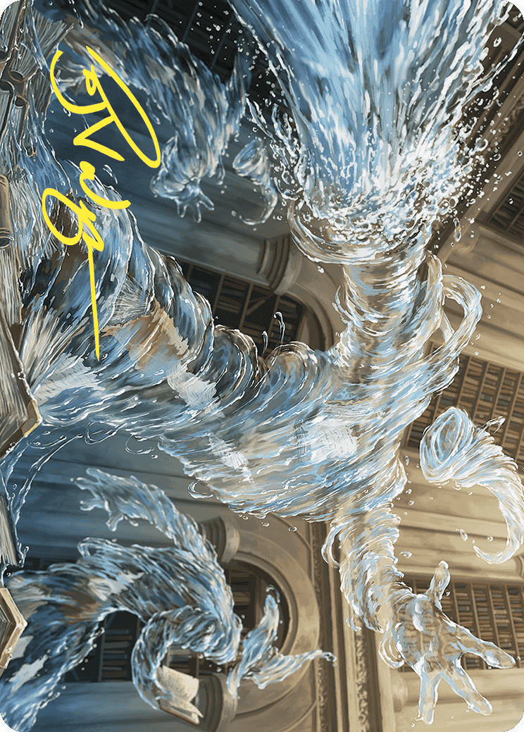 Splashy Spellcaster Art Card (Gold-Stamped Signature) [Wilds of Eldraine Art Series] - Destination Retro