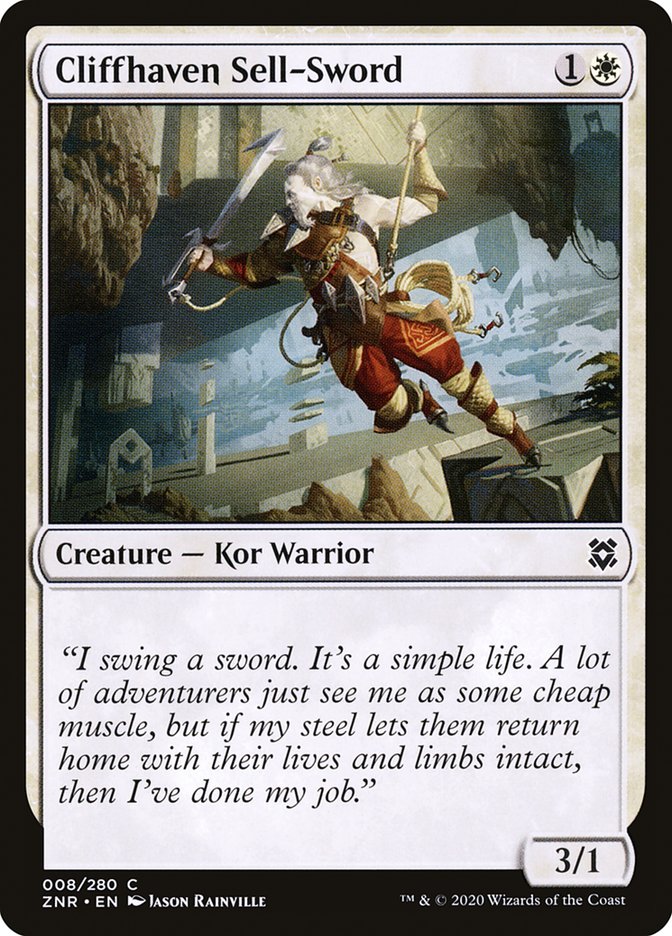 Cliffhaven Sell-Sword [Zendikar Rising] - Destination Retro