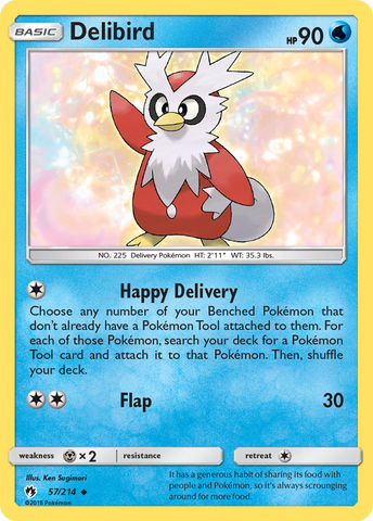 Delibird (57/214) [Sun & Moon: Lost Thunder] - Destination Retro