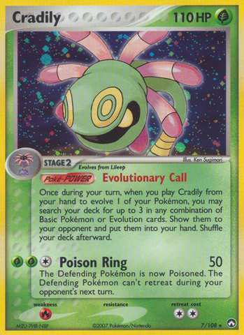 Cradily (7/108) [EX: Power Keepers] - Destination Retro