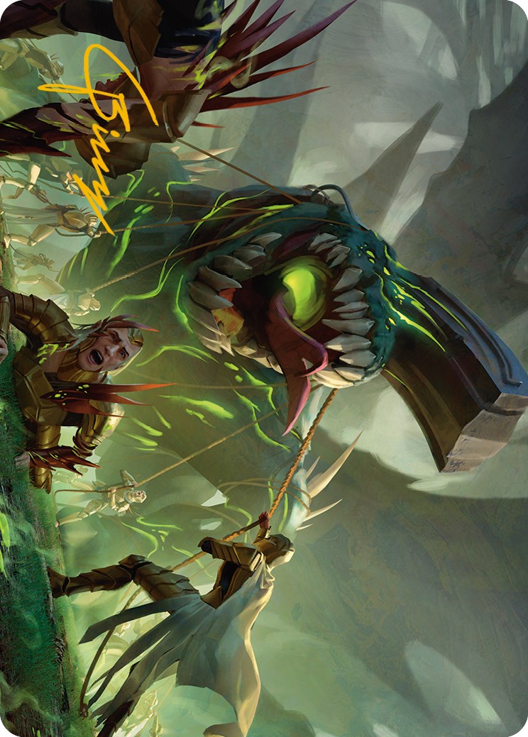 Noxious Assault Art Card (Gold-Stamped Signature) [Phyrexia: All Will Be One Art Series] - Destination Retro