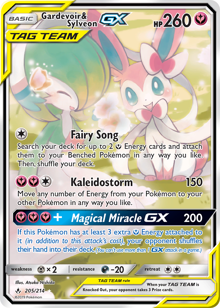 Gardevoir & Sylveon GX (205/214) [Sun & Moon: Unbroken Bonds] - Destination Retro