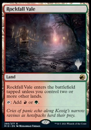 Rockfall Vale (Promo Pack) [Innistrad: Midnight Hunt Promos] - Destination Retro