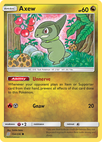 Axew (154/236) [Sun & Moon: Unified Minds] - Destination Retro
