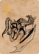 Ancient Silver Dragon Art Card (47) (Gold-Stamped Signature) [Commander Legends: Battle for Baldur's Gate Art Series] - Destination Retro