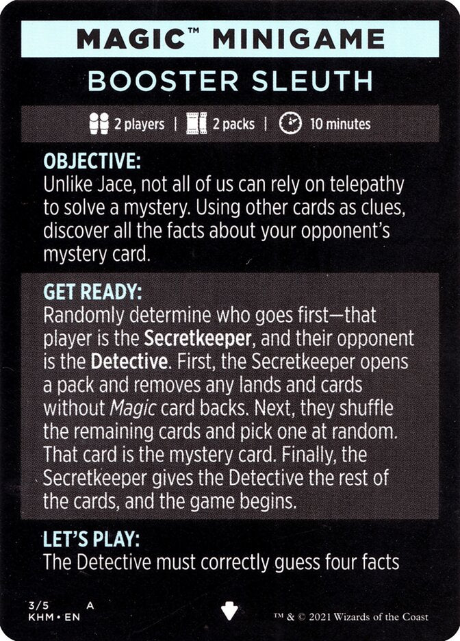 Booster Sleuth (Magic Minigame) [Kaldheim Minigame] - Destination Retro