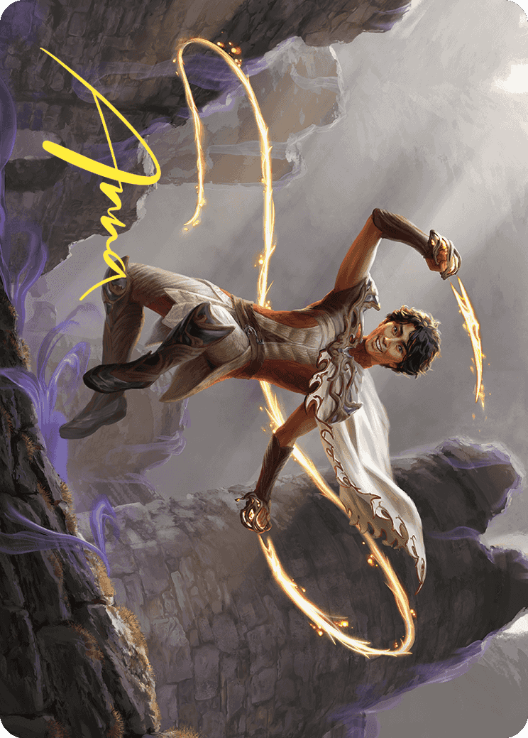 Kellan, the Fae-Blooded Art Card (Gold-Stamped Signature) [Wilds of Eldraine Art Series] - Destination Retro