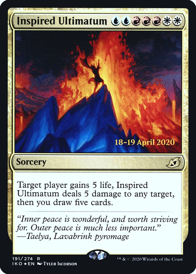 Inspired Ultimatum  [Ikoria: Lair of Behemoths Prerelease Promos] - Destination Retro