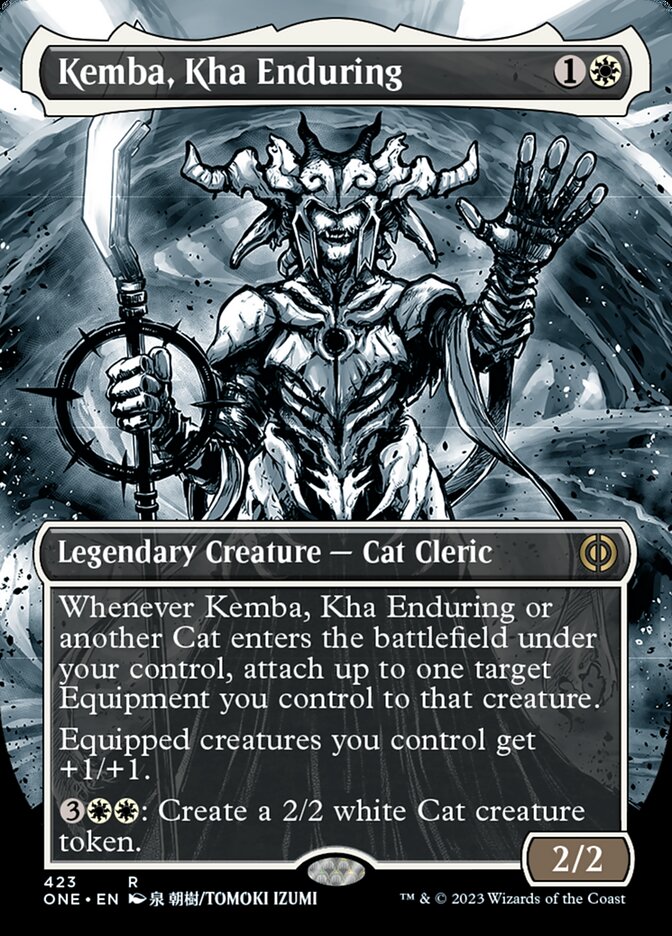 Kemba, Kha Enduring (Borderless Manga Step-and-Compleat Foil) [Phyrexia: All Will Be One] - Destination Retro