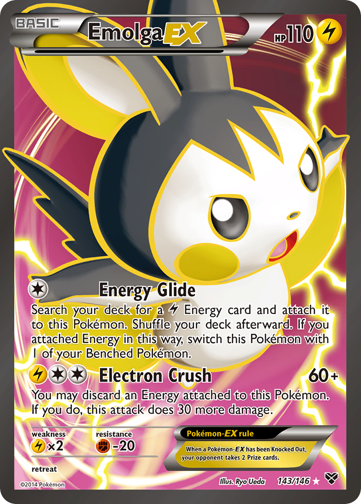 Emolga EX (143/146) [XY: Base Set] - Destination Retro