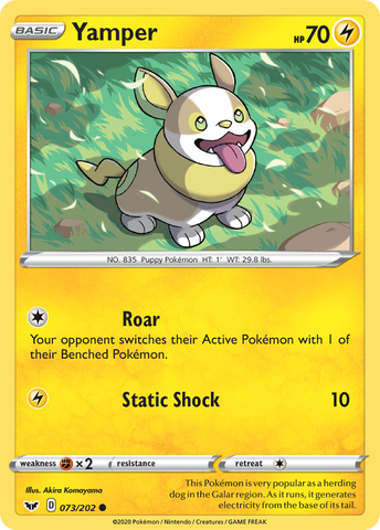 Yamper (73/202) [Sword & Shield: Base Set] - Destination Retro