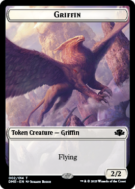 Insect // Griffin Double-Sided Token [Dominaria Remastered Tokens] - Destination Retro