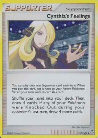 Cynthia's Feelings (131/146) (Cosmos Holofoil) [Diamond & Pearl: Legends Awakened] - Destination Retro