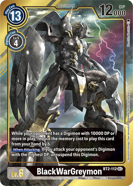 BlackWarGreymon [BT2-112] (Alternate Art) [Release Special Booster Ver.1.5] - Destination Retro
