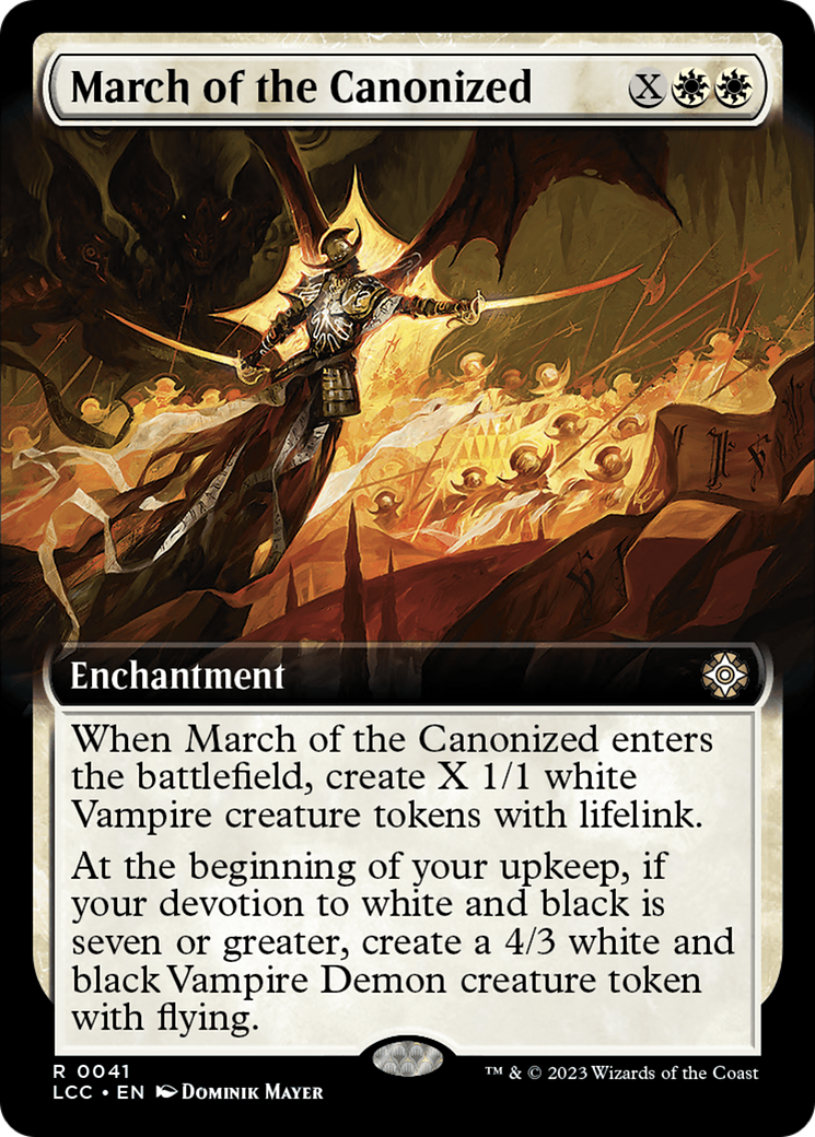 March of the Canonized (Extended Art) [The Lost Caverns of Ixalan Commander] - Destination Retro