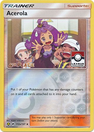 Acerola (112a/147) (League Promo 4th Place) [Sun & Moon: Burning Shadows] - Destination Retro