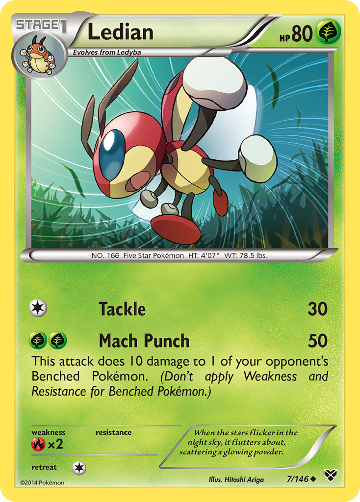 Ledian (7/146) [XY: Base Set] - Destination Retro