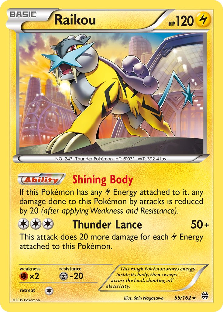 Raikou (55/162) (Cosmos Holo) (Blister Exclusive) [XY: BREAKthrough] - Destination Retro
