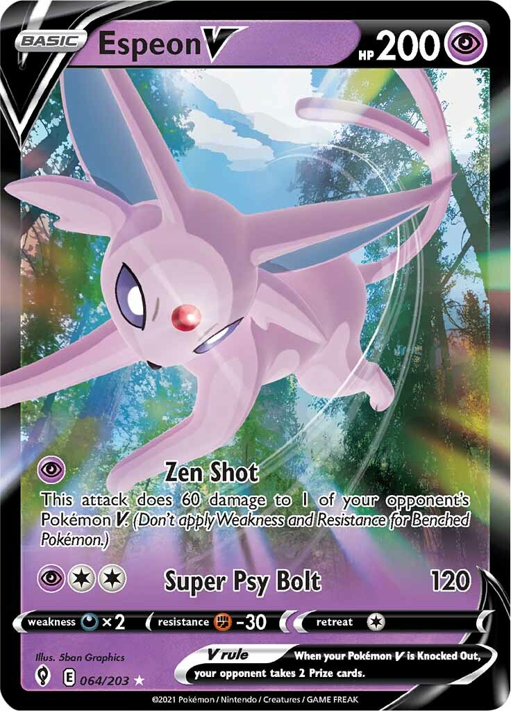 Espeon V (064/203) [Sword & Shield: Evolving Skies] - Destination Retro