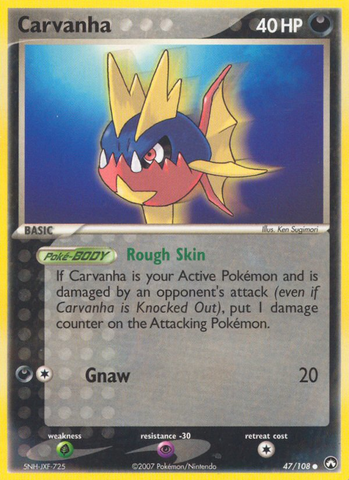 Carvanha (47/108) [EX: Power Keepers] - Destination Retro