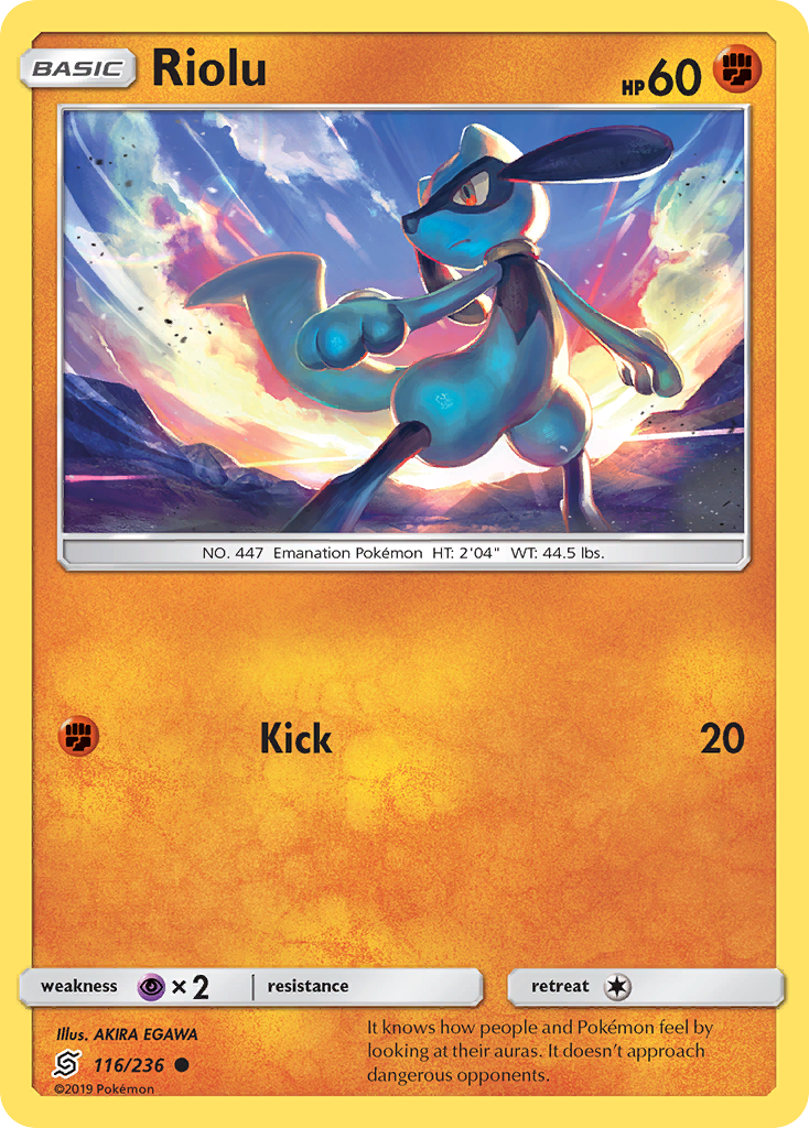 Riolu (116/236) [Sun & Moon: Unified Minds] - Destination Retro