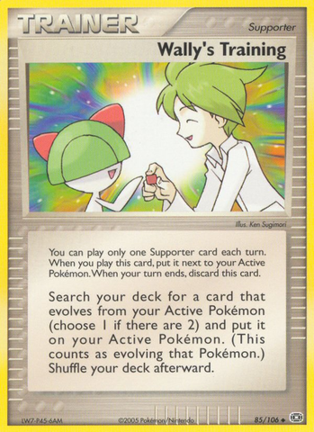 Wally's Training (85/106) [EX: Emerald] - Destination Retro