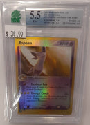MNT - 5.5 - Espeon - Reverse Foil Rare Ex Sandstorm - Pokemon TCG Ex Series - Destination Retro