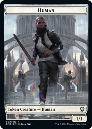 Human // Snake Double-sided Token [Dominaria United Commander Tokens] - Destination Retro