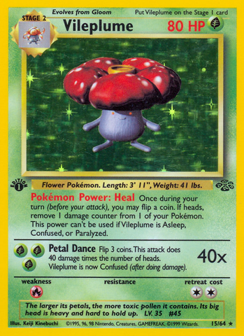 Vileplume (15/64) [Jungle 1st Edition] - Destination Retro