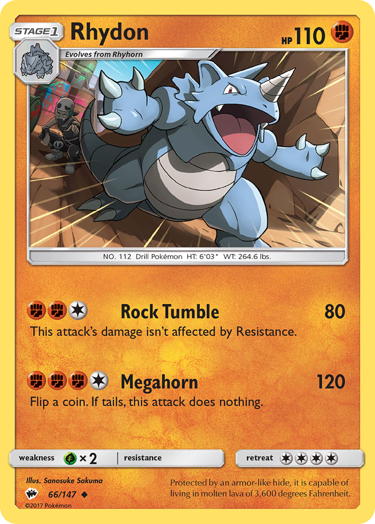 Rhydon (66/147) [Sun & Moon: Burning Shadows] - Destination Retro