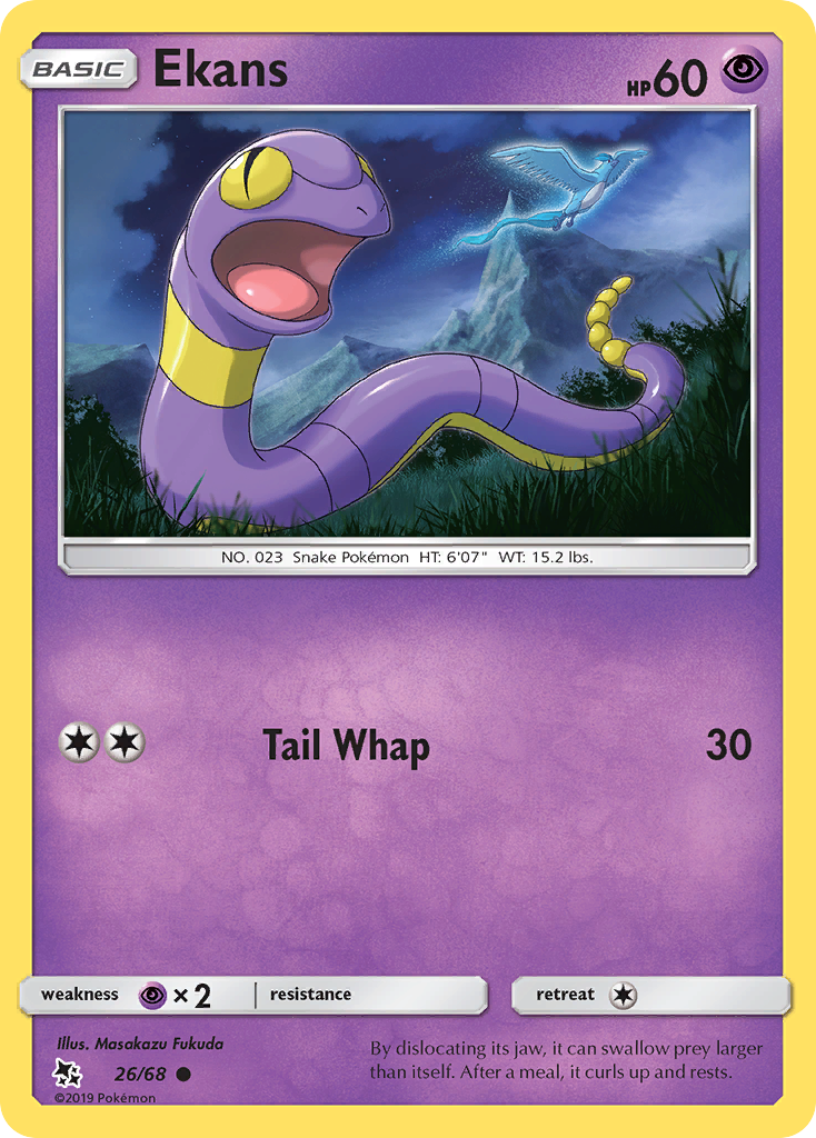 Ekans (26/68) [Sun & Moon: Hidden Fates] - Destination Retro