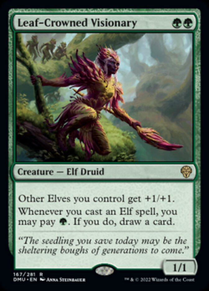 Leaf-Crowned Visionary [Dominaria United] - Destination Retro